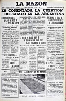 La Razón, edición del 10 de junio de 1937