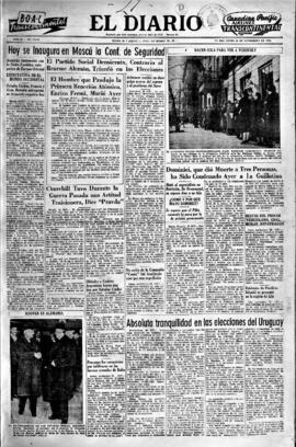 El Diario, edición del 29 de noviembre de 1954