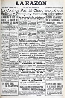 La Razón, edición del 22 de agosto de 1936