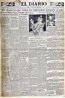 El Diario, edición del 25 de agosto de 1951