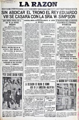 La Razón, edición del 5 de diciembre de 1936