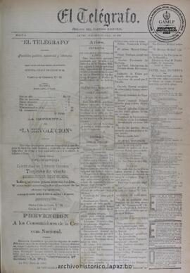 El Telegrafo, edición del 9 de julio de 1896