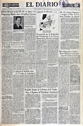 El Diario, edición del 23 de noviembre de 1952