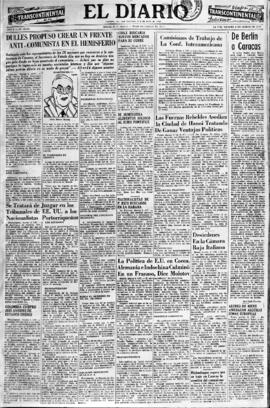El Diario, edición del 5 de marzo de 1954