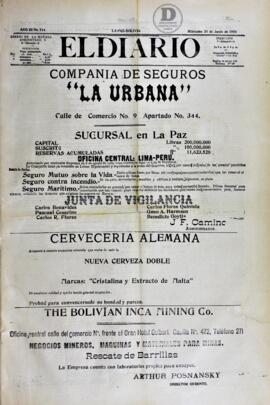 El Diario, edición del 20 de junio de 1906