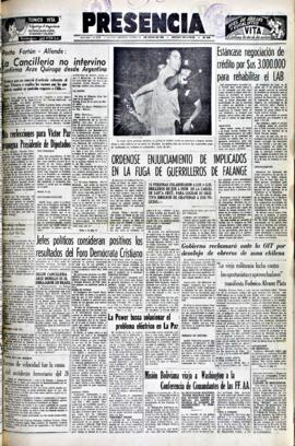 Presencia, edición del 30 de julio de 1964