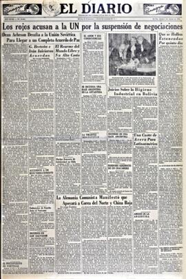 El Diario, edición del 9 de agosto de 1951