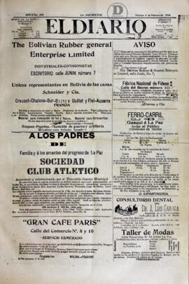 El Diario, edición del 9 de febrero de 1906