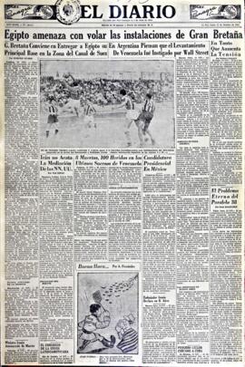 El Diario, edición del 15 de octubre de 1951