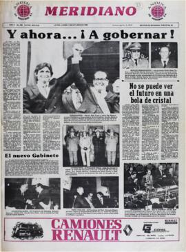 Y AHORA... A GOBERNAR. (1982, 11 de octubre). Meridiano [La Paz, Bolivia], p. 1.