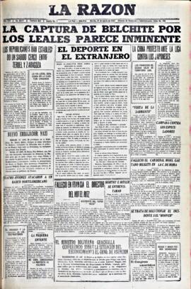La Razón , edición del 31 de agosto de 1937