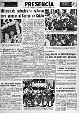 Presencia, edición del 10 de junio de 1966