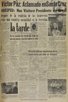 La Tarde, edición del 12 de agosto de 1961