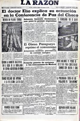La Razón, edición del 3 de octubre de 1936
