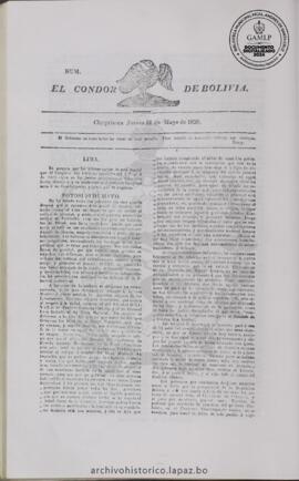 El Condor de Bolivia, edición del 18 de mayo de 1826
