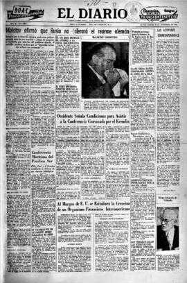 El Diario, edición del 30 de noviembre de 1954