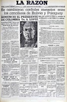 La Razón, edición del 26 de mayo de 1937