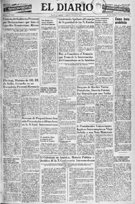 El Diario, edición del 15 de marzo de 1954