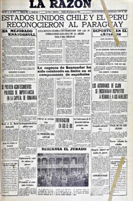 La Razón , edición del 28 de agosto de 1937