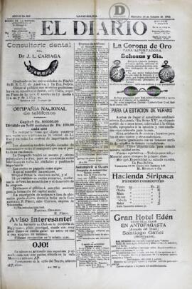 El Diario, edición del 10 de octubre de 1906