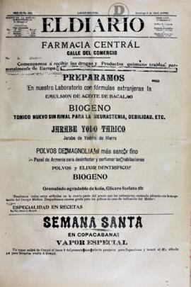 El Diario, edición del 8 de abril de 1906