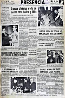 Presencia, edición del 6 de noviembre de 1965