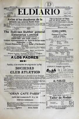 El Diario, edición del 21 de enero de  1906