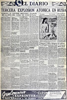 El Diario, edición del 23 de octubre de 1951
