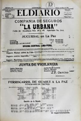 El Diario, edición del 4 de mayo de 1906