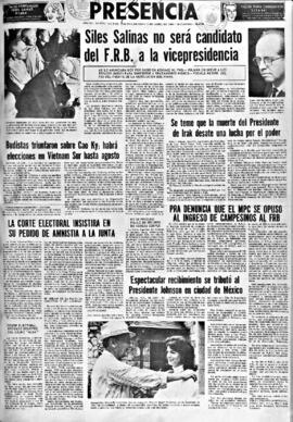 Presencia, edición del 15 de abril de 1966