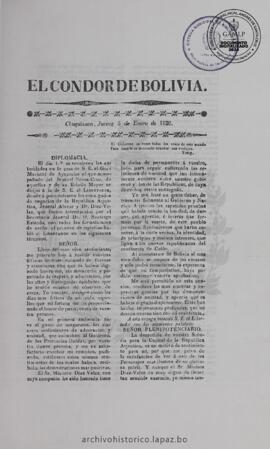 El Condor de Bolivia, edición del 5 de enero de 1826