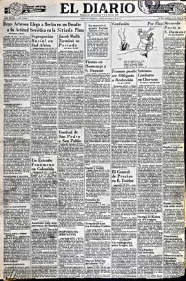 El Diario, edición del 29 de junio de 1952