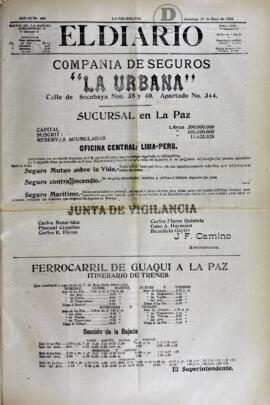 El Diario, edición del 20 de mayo de 1906