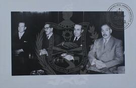 Retrato de Gastón Velasco, Hernán Siles, Víctor Paz y Juan Lechín