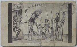Fotomontaje de caricaturas políticas del presidente Mariano Melgarejo