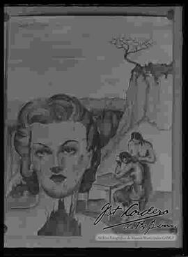 Reproducción fotográfica de una pintura a acuarela de Raúl Campero Soria.