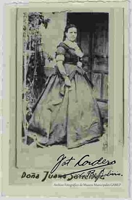 Reproducción de la fotografía de doña Juana Sánchez, amante de Mariano Melgarejo