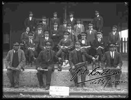 Grupo del personal de trabajo  de los ferrocarriles. 24 de diciembre de 1917