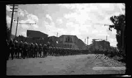 Regimiento Militar, bajando a la concentración para el desfile Militar