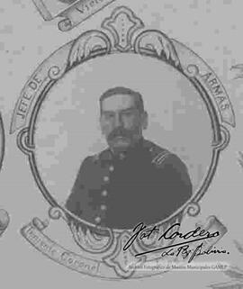 Imagen del jefe de armas Teniente Coronel José Borda. Noviembre 1 de 1906.