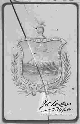 Imagen del escudo del departamento de La Paz.