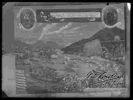 Reproducción fotográfica de una pintura sobre la batalla de Pisagua contra los Chilenos.