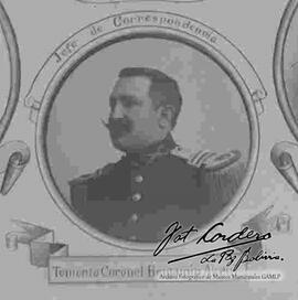 Imagen del jefe de correspondenciaTeniente Coronel Benjamín Azcui. Noviembre 1 de 1906.