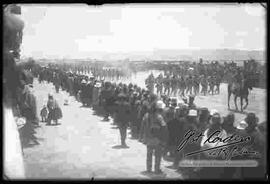 Parada Militar en el alto. desfile del regimiento de infantería