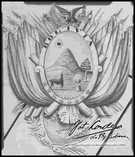 Imagen del escudo nacional de Bolivia.