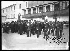 Uso de la palabra por parte de ismael montes  y benedicto goitia, en un acto realizado en el Colegio Militar