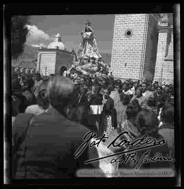 Julio Cordero Ordoñez en la procesión a la Virgen de Copacabana