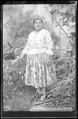 Imagen de una chola que se encuentra en el jardín de una casa particular