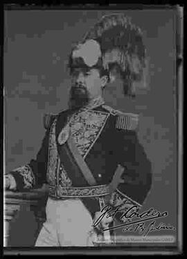 Reprodución de medio cuerpo de José Manuel Pando con ropa de Militar, Presidente de Bolivia del 25 de octubre de 1899 al 14 de agosto de 1904