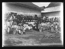 Reunión de diferentes comparsas por la celebración de la fiesta patronal de la hacienda Cascachi.